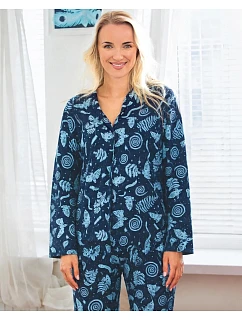 Pyžamo Key LNS 533 B26, dlouhé rukávy, velikosti S–XL, rozepínací