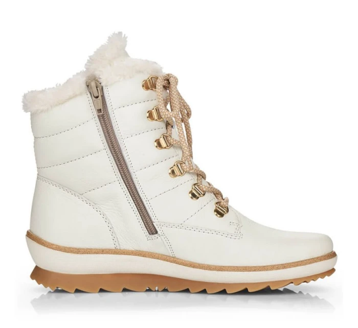 Kožené nepromokavé zateplené boty W white model 21391182 - Rieker