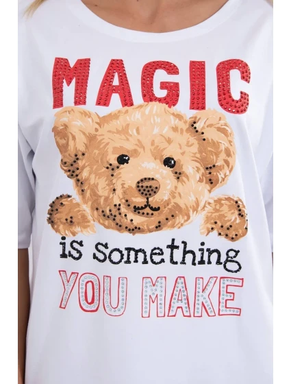 Kouzelná halenka s potiskem bílá