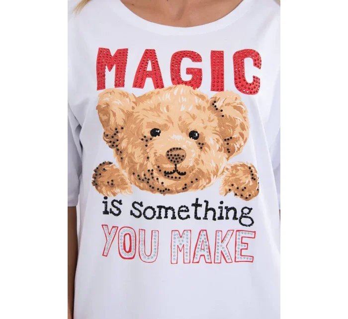 Kouzelná halenka s potiskem bílá