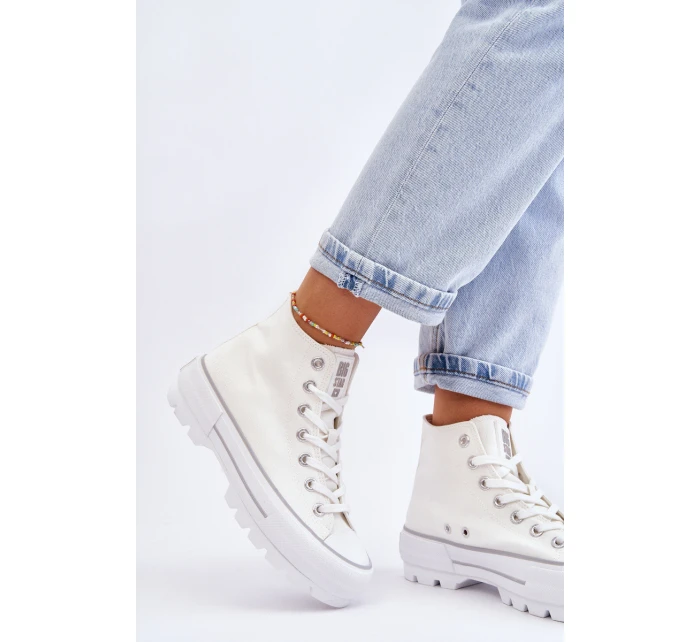 Látkové tenisky na platformě Big Star Bílá model 21610375 - Big Star Shoes