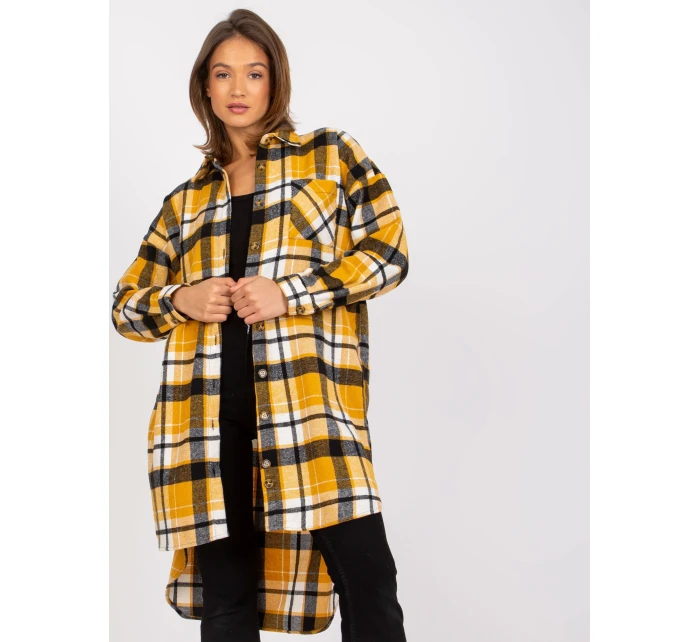 Dámská košile-EM-KS-003/07.35X-černá a žlutá Dámská košile-EM-KS-003/07.35X-černá a žlutá