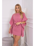 Šaty batwings Oversize tmavě růžové