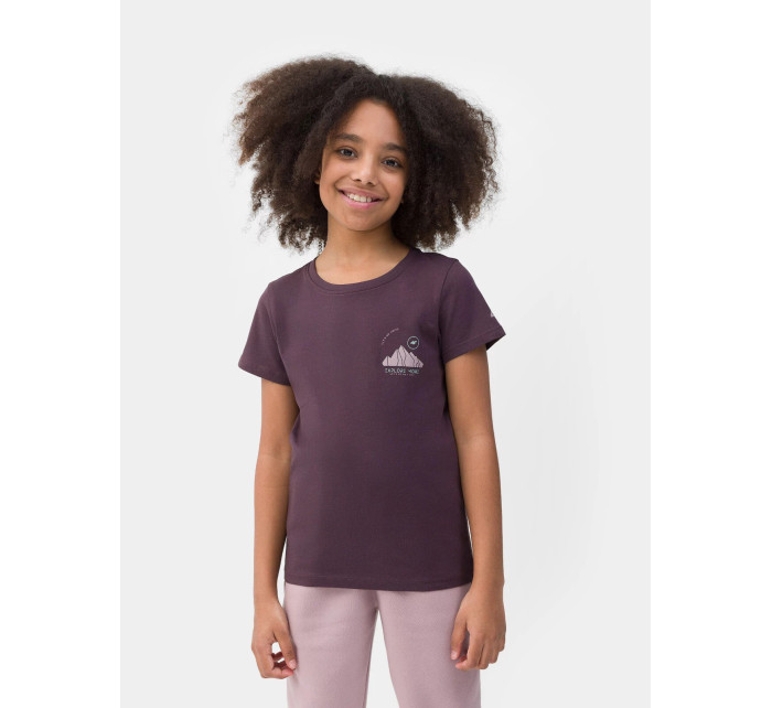 Dívčí tričko s potiskem 4FJSS23TTSHF390-50S fialové - 4F