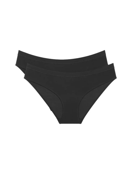 Dámské kalhotky Sense of Modal Tai 2P - BLACK - černé 0004 - TRIUMPH Dámské kalhotky Sense of Modal Tai 2P - BLACK - černé 0004 - TRIUMPH