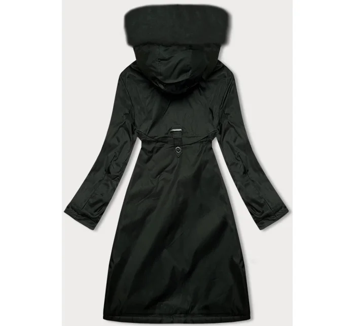 Dámská zimní bunda parka v army barvě s kožešinou S'West (R558-11) Dámská zimní bunda parka v army barvě s kožešinou S'West (R558-11)