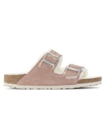 Birkenstock Arizona Suede Leather Shearling Pink Clay LAF insulated žabky úzké (1023258) dámské Birkenstock Arizona Suede Leather Shearling Pink Clay LAF insulated žabky úzké (1023258) dámské