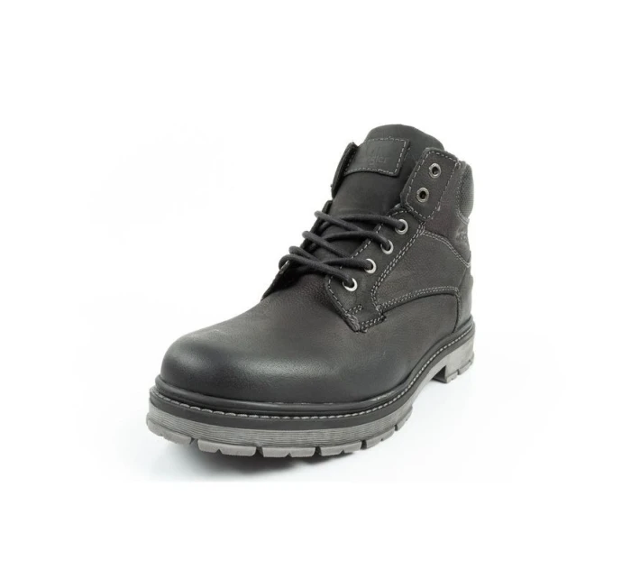 Wrangler Allan Mid pánské boty sable boots smart leather black