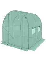 ZAHRADNÍ TUNEL 200x200x200 cm PE KONSTRUKCE ZELENÁ OCEL