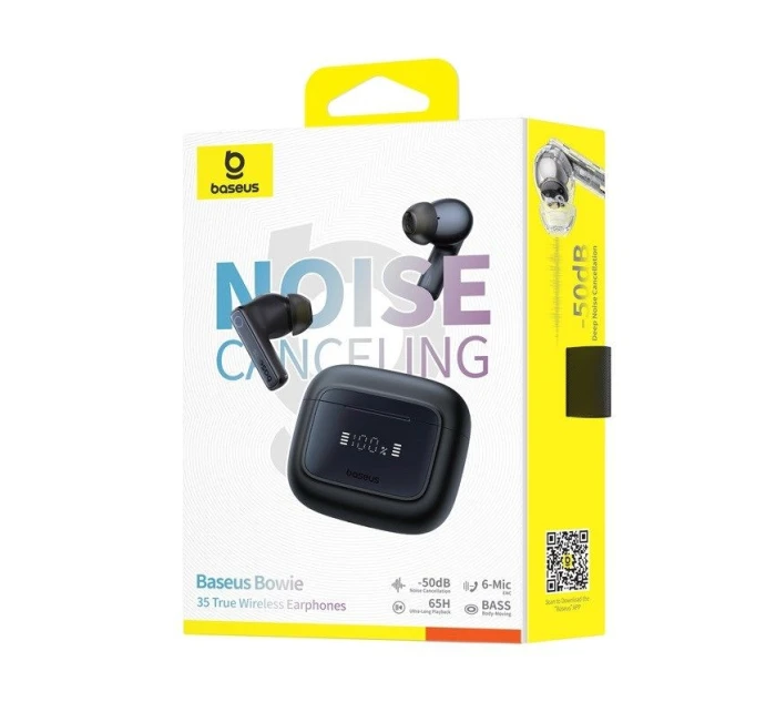 Bezdrátová sluchátka Baseus model 21862148 35 (černá) Bezdrátová sluchátka Baseus model 21862148 35 (černá)