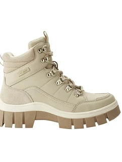 Lee Cooper dámské zimní boty, béžové kotníkové boty, zateplené dámské boty