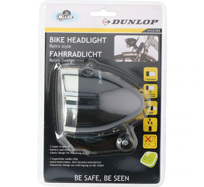 Dunlop světlomet bílý 3led AB 16809 světlo pro jízdní kola