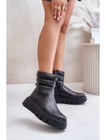 Dámské Kožené Boty na Zip S Černé model 21673708 - Zazoo Dámské Kožené Boty na Zip S Černé model 21673708 - Zazoo