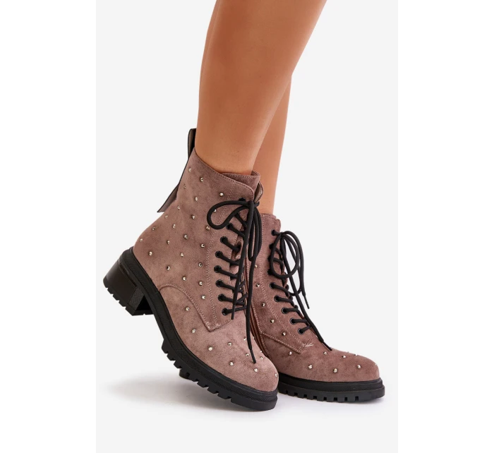 ZDobené Botky Worker Dámské Zateplené D&A MR880-017 Taupe