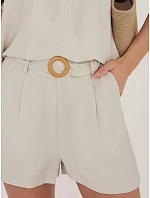 Szorty model 22076866 jasny beżowy - FPrice Szorty model 22076866 jasny beżowy - FPrice