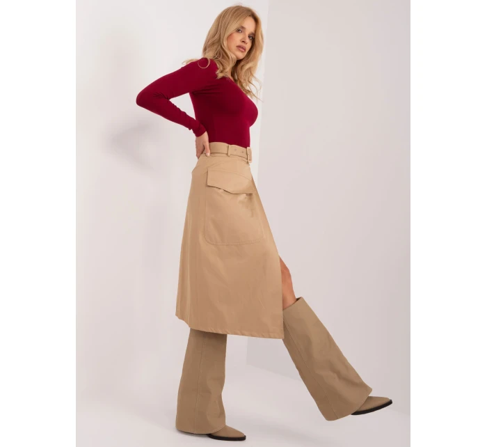 Spódnica EM SD model 19648737 camelowy - FPrice