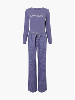 Dámské pyžamo set 000QS6350E - W6L - Borůvkové - Calvin Klein