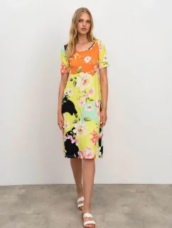 Elegantní dámské šaty 16440 žluté  - Vamp