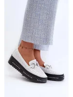 Dámské mokasíny LR750 / 197161 Bílá s černou - S.Barski