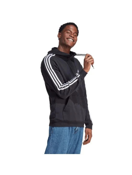Pánská mikina 3-Stripes Hoodie M IB4028 Černá vzor - Adidas