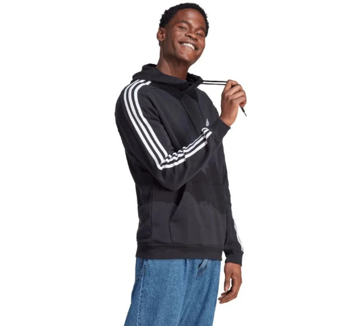 Pánská mikina 3-Stripes Hoodie M IB4028 Černá vzor - Adidas