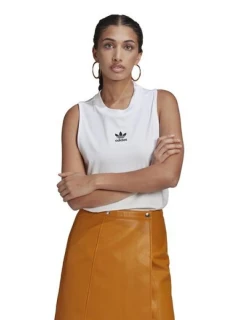 Dámské bavlněné tílko adidas Originals TANK bez ramínek bílé (GN2888)