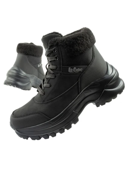 dámská sportovní obuv zimní model 21406114 zateplená černá dámské šněrovací boty - Lee Cooper
