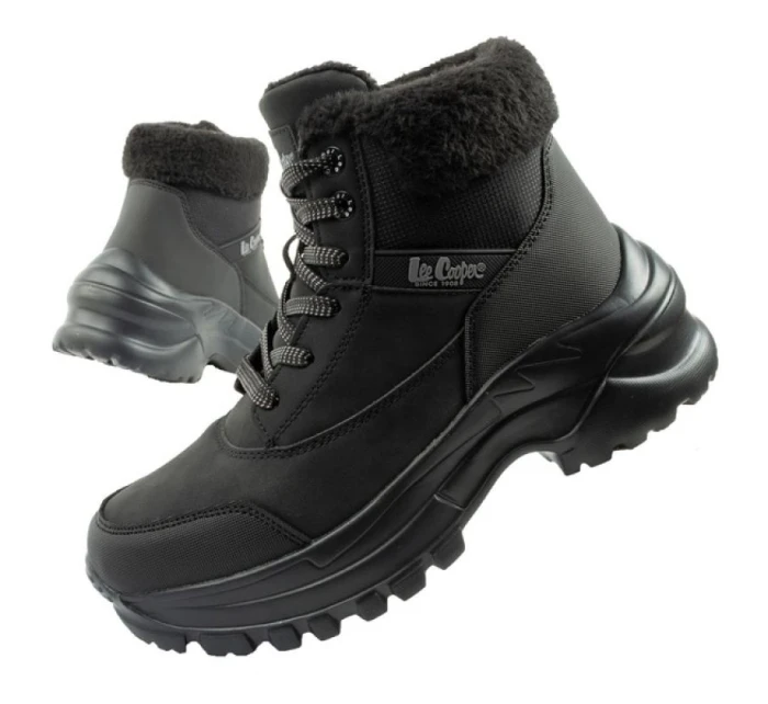 dámská sportovní obuv zimní model 21406114 zateplená černá dámské šněrovací boty - Lee Cooper