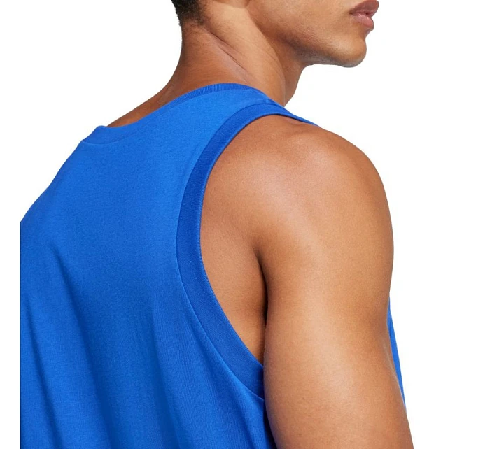 Pánské tričko adidas Essentials Small Logo Tank modré JE8978 pánské Pánské tričko adidas Essentials Small Logo Tank modré JE8978 pánské
