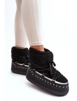 Dámské zateplené zimní sněhule černé model 21637510 - Boto Dámské zateplené zimní sněhule černé model 21637510 - Boto