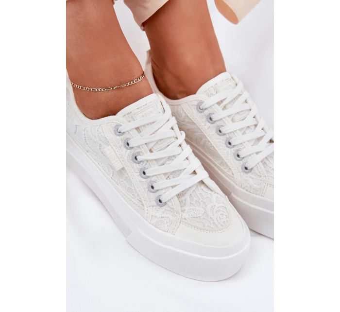 Dámské Krajkové Tenisky Big Star RR274747 Bílé
