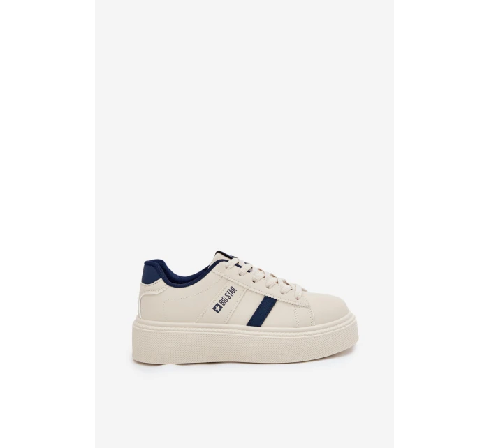 Dámské Tenisky Na Platformě Big Star SS274347 Světle Béžové Dámské Tenisky Na Platformě Big Star SS274347 Světle Béžové