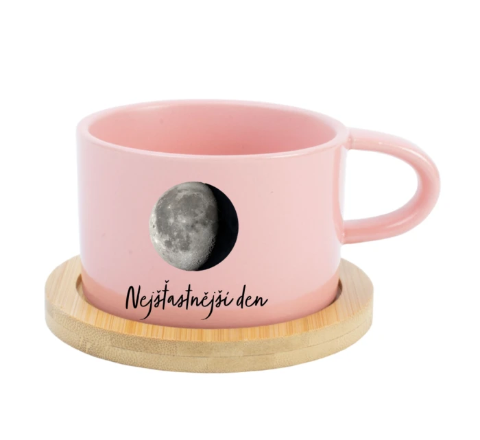 Personalizovaný keramický hrníček Makronka s měsíční fází 