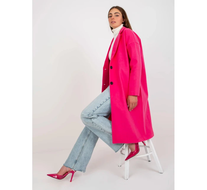 Dámský kabát TW EN BI-7298-1.15 tmavě růžový - Och Bella