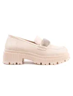 Pohodlné polobotky dámské hnědé na plochém podpatku Pohodlné polobotky dámské hnědé na plochém podpatku