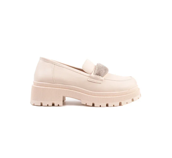 Pohodlné polobotky dámské hnědé na plochém podpatku Pohodlné polobotky dámské hnědé na plochém podpatku