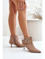 Boty na podpatku model 201889 Step in style Boty na podpatku model 201889 Step in style