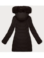 Dámská bunda v čokoládové barvě s kapucí model 21428649 - J.STYLE