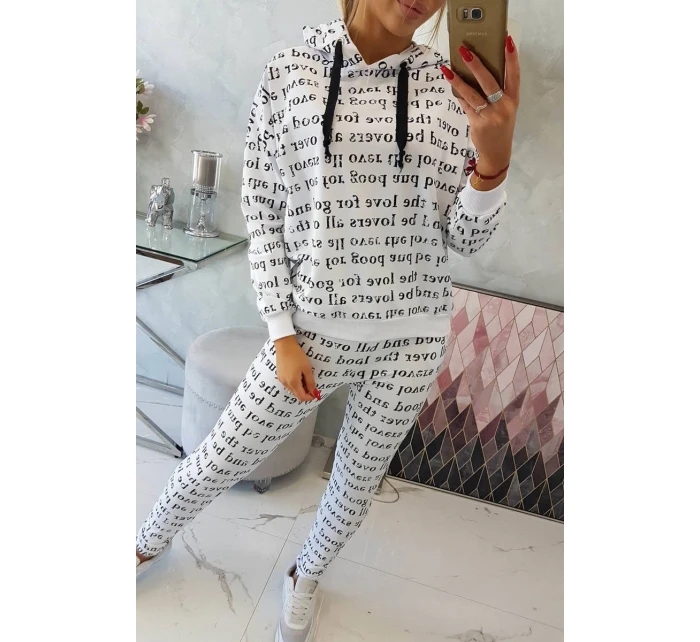 Sada s potiskem bílá