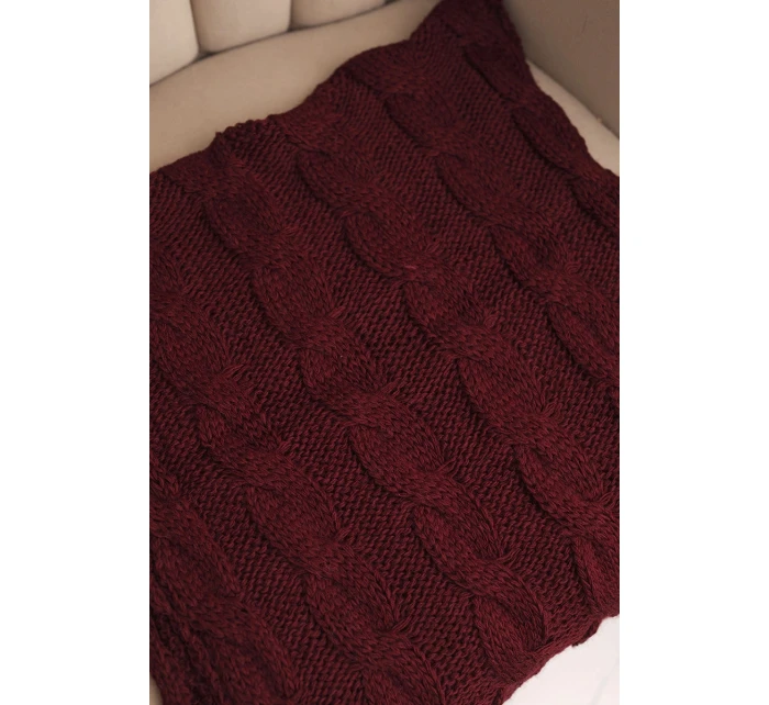 Dámský pletený vlněný komin měkký a teplý KN23 bordový