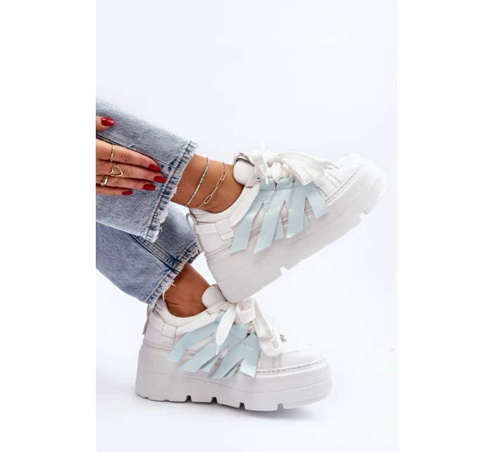 Tenisky S Masivní Platformou Modré Zazoo 2F-7033