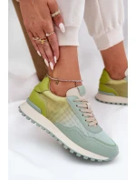 Kožené Sportovní Boty S Dámské  Zelené model 21691280 - VINCEZA