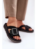 Dámské Pantofle S Přezkou Černé model 21695857 - Zaxy Dámské Pantofle S Přezkou Černé model 21695857 - Zaxy