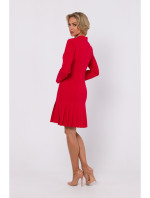 Šaty se spodním lemem červené model 18863403 - Moe