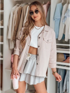 Dámská košilová bunda OVERBOR růžová FashionStreet TY4888
