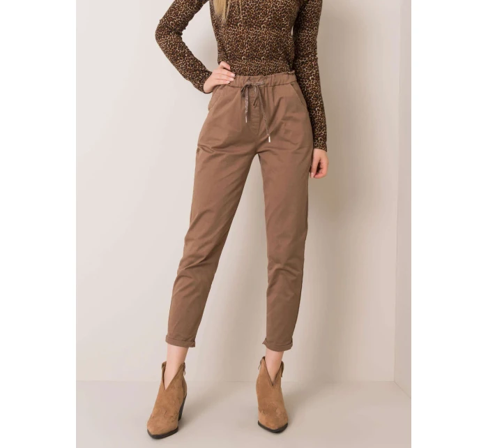 Kalhoty DHJ SP model 20912911 hnědé - FPrice Kalhoty DHJ SP model 20912911 hnědé - FPrice