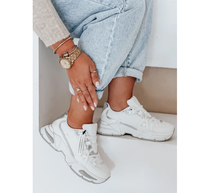 FashionStreet dámské bílé tenisky ZY1017 FashionStreet dámské bílé tenisky ZY1017