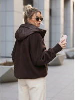Kurtka damska przejściowa z kapturem brązowa model 22035968 - FashionStreet