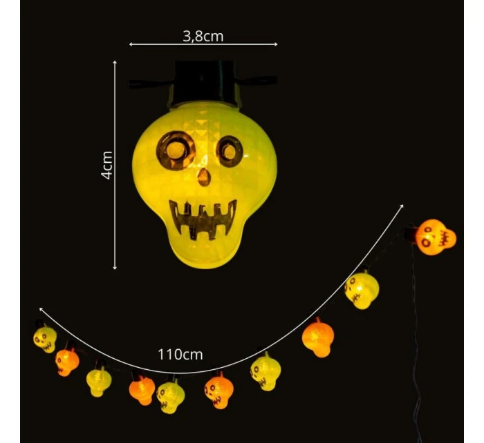 HALLOWEENSKÁ GIRLANDA LEBKY 10LED HALLOWEENSKÁ GIRLANDA LEBKY 10LED