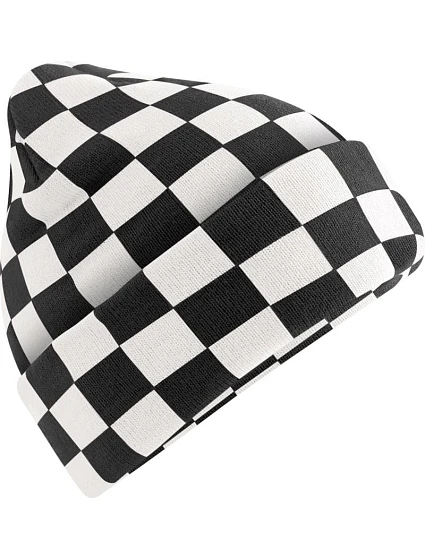 Beechfield B 531 Pletená čepice "Checkerboard" 53.0531 black/soft white Beechfield B 531 Pletená čepice "Checkerboard" 53.0531 black/soft white